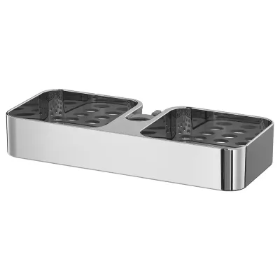 IKEA BROGRUND (ИКЕА БРОГРУНД) — Полка для душа, хром, 25x4 см