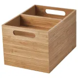 IKEA DRAGAN (ИКЕА ДРАГАН) — Коробка, 3 шт, бамбук, 23x17x14 см — фото 1