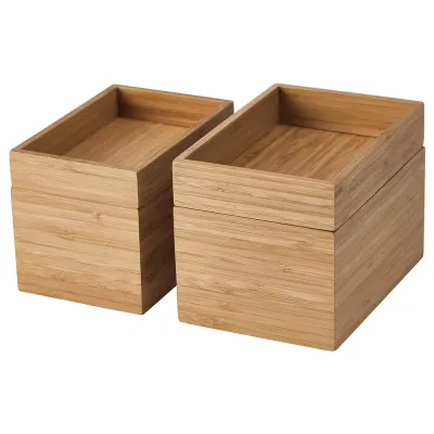 IKEA DRAGAN (ИКЕА ДРАГАН) — Набор для ванной комнаты, 4 предмета, бамбук