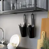 IKEA ENHET (ИКЕА ЕНХЕТ) — Перекладина для крючков, антрацит, 57 см — фото 2