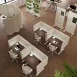 IKEA MITTZON (ИКЕА МИТТЗОН) — Акустический настольный экран, бежевый с пушечным напылением, 125x72 см — фото 4