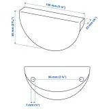 IKEA BEGRIPA (ИКЕА БЕГРИПА) — Ручка, ярко-красная/полукруглая, 130 мм — фото 4