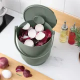 IKEA FARMARKVAST (ИКЕА ФАРМАРКВАСТ) — Контейнер с крышкой для органических отходов, серо-зеленый, 4 л — фото 3