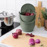 IKEA FARMARKVAST (ИКЕА ФАРМАРКВАСТ) — Контейнер с крышкой для органических отходов, серо-зеленый, 4 л — фото 5
