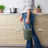 IKEA FARMARKVAST (ИКЕА ФАРМАРКВАСТ) — Контейнер с крышкой для органических отходов, серо-зеленый, 4 л — фото 6