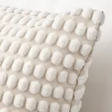 IKEA SVARTPOPPEL (ИКЕА СВАРТПОППЕЛ) — Наволочка, кремовая, 50x50 см — фото 4