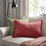 IKEA LAGERPOPPEL (ИКЕА ЛАГЕРПОППЕЛ) — Наволочка, розовая и красная, 40x58 см — фото 2