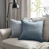 IKEA LAGERPOPPEL (ИКЕА ЛАГЕРПОППЕЛ) — Наволочка, серо-голубая, 50x50 см — фото 2