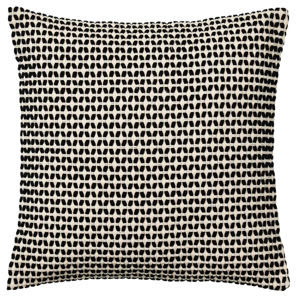 IKEA KUSTFLY (ИКЕА КУСТФЛЙ) — Наволочка, бежевый/черный, 50x50 см