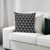 IKEA GERDIE (ИКЕА ГЕРДИЕ) — Подушка, белый/черный кот, 40x40 см — фото 2