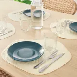 IKEA PADDFISK (ИКЕА ПАДДФИСК) — Подставка, пальмовый лист ручной работы, 37x35 см — фото 4