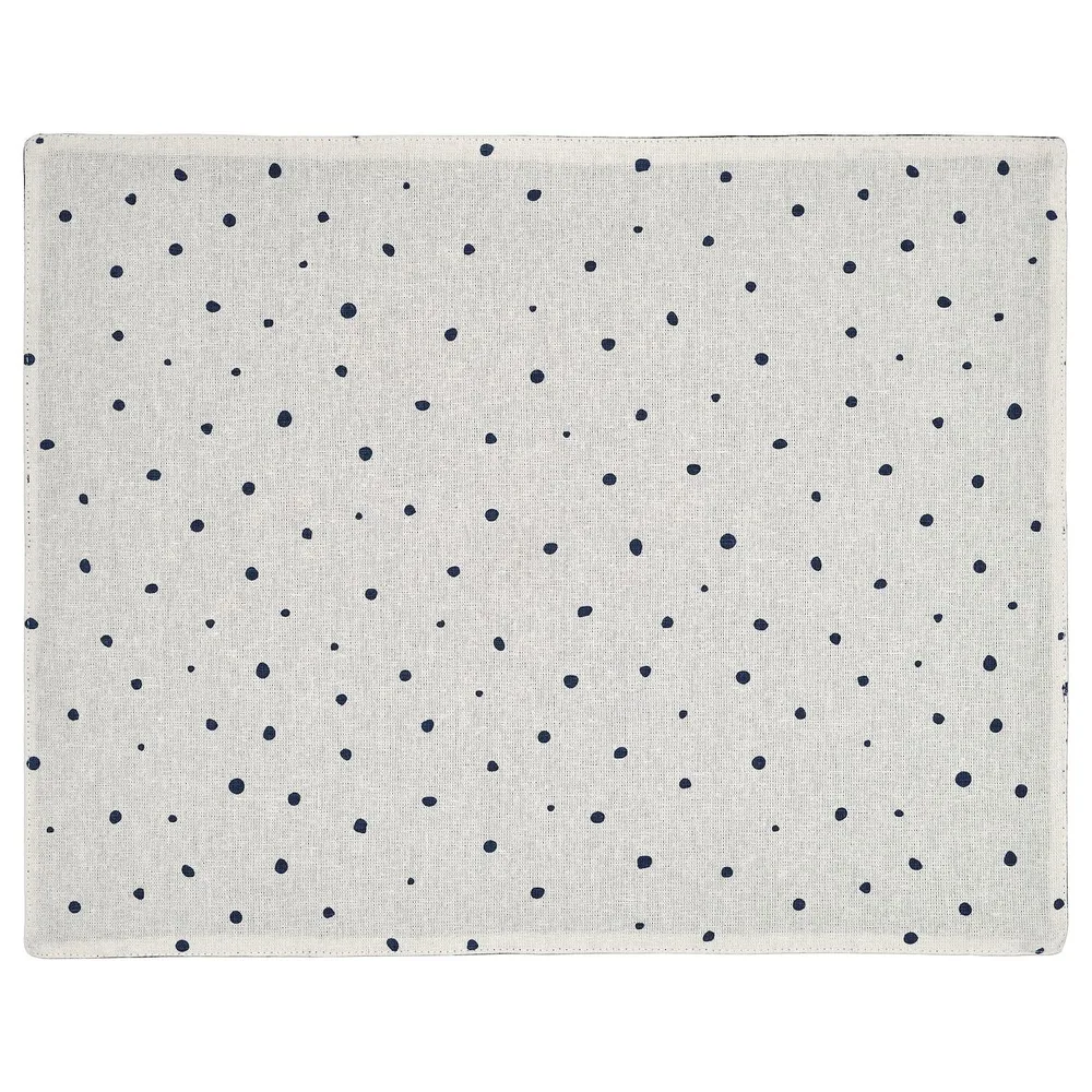 IKEA NISSÖGA (ИКЕА НИССОГА) — Коврик, белый/синий, 45x35 см