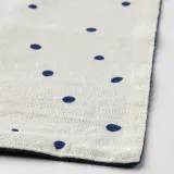 IKEA NISSÖGA (ИКЕА НИССОГА) — Коврик, белый/синий, 45x35 см — фото 4