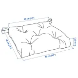 IKEA MALINDA (ИКЕА МАЛИНДА) — Подушка для стула, светло-бежевая, 40/35x38x7 см — фото 6