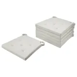 IKEA JUSTINA (ИКЕА ЙУСТИНА) — Подушка для стула, натуральная, 42/35x40x4 см — фото 1