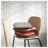 IKEA ÄLVGRÄSMAL (ИКЕА ЭЛВГРЭСМАЛ) — Подушка для стула, серая, 32,6/31,3x33x3 см — фото 5
