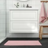 IKEA FJÄLLKATTFOT (ИКЕА ФЙЭЛЛКАТТФОТ) — Коврик для ванной комнаты, бледно-розовый, 50x80 см — фото 3
