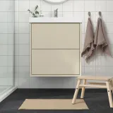 IKEA FINTSEN (ИКЕА ФИНТСЕН) — Коврик для ванной комнаты, бежевый, 40x60 см — фото 3