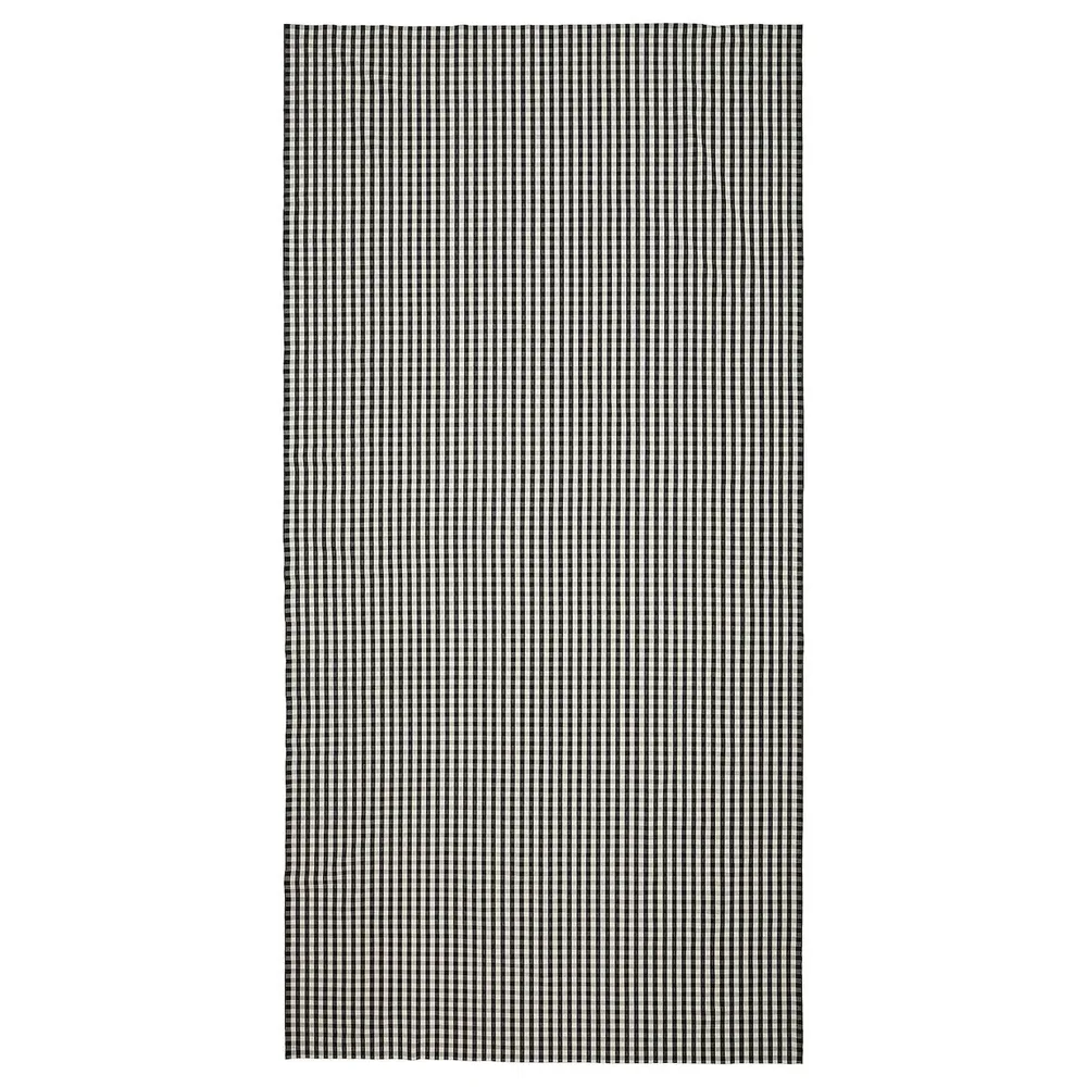 IKEA TAGGLUSERN (ИКЕА ТАГГЛУСЕРН) — Ткань с отделкой, черная/белая, 150x300 см