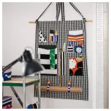 IKEA TAGGLUSERN (ИКЕА ТАГГЛУСЕРН) — Ткань с отделкой, черная/белая, 150x300 см — фото 3