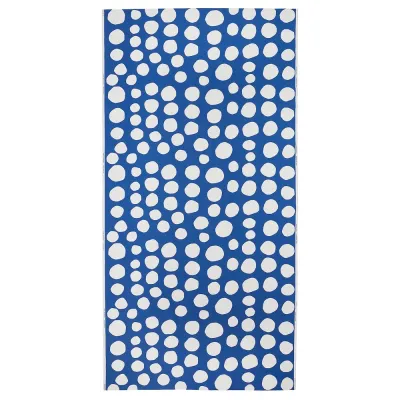IKEA RAKLOSTA (ИКЕА РАКЛОСТА) — Ткань с отделкой, синий/белый, 150x300 см