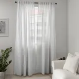IKEA TIBAST (ИКЕА ТИБАСТ) — Штора, 2 шт, на ленте/белая, 145x300 см — фото 5
