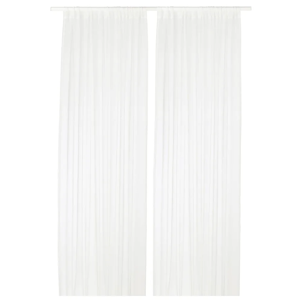 IKEA TERESIA (ИКЕА ТЕРЕСИА) — Шторы, 2 шт, на туннеле/белые, 145x300 см