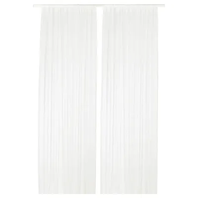 IKEA TERESIA (ИКЕА ТЕРЕСИА) — Шторы, 2 шт, на туннеле/белые, 145x300 см