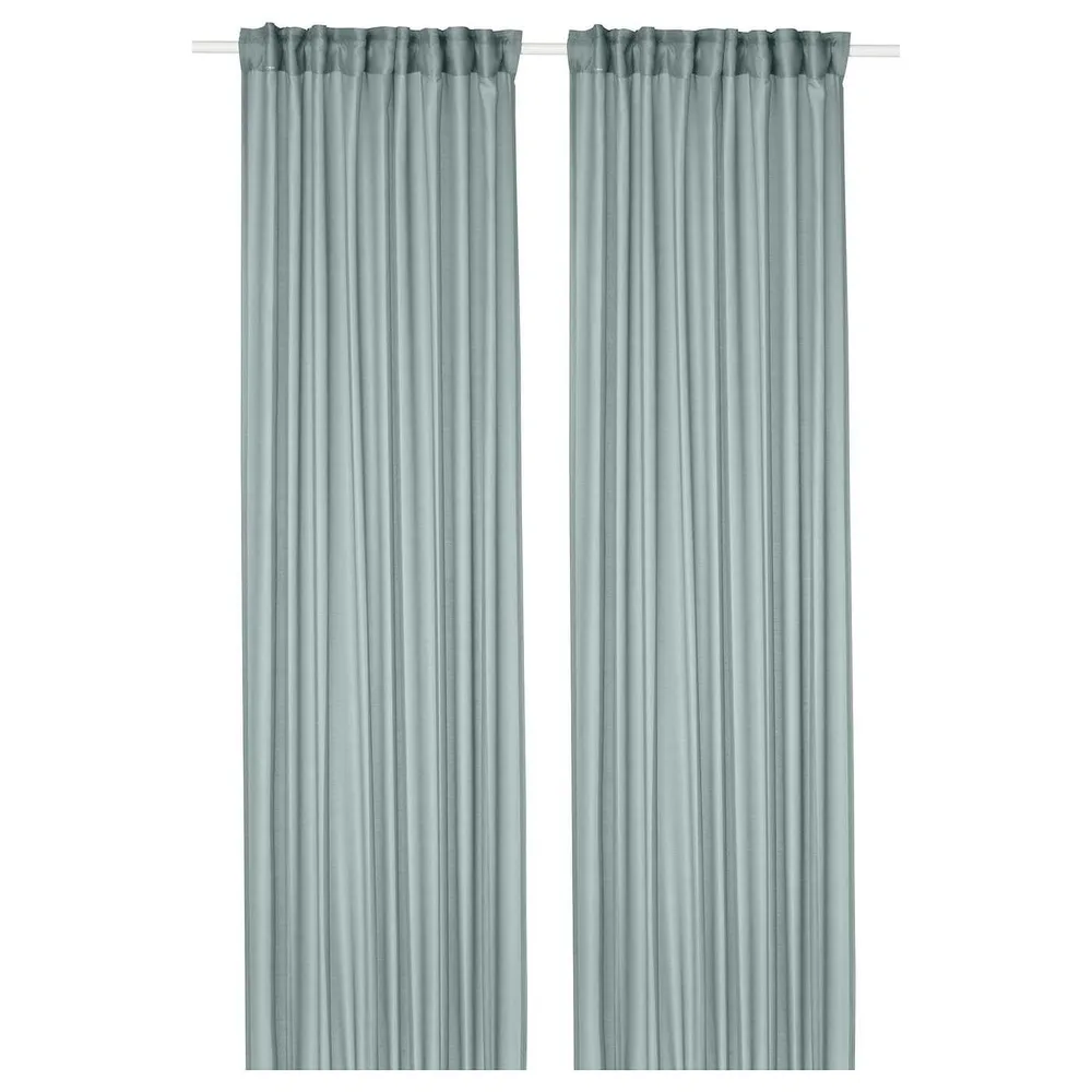 IKEA STENFRÖ (ИКЕА СТЕНФРО) — Шторы, 2 шт, на ленте/бирюзовые, 145x300 см