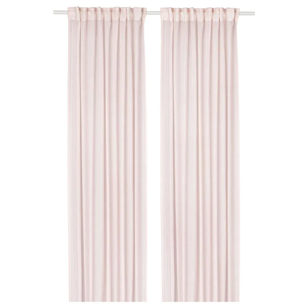 IKEA STENFRÖ (ИКЕА СТЕНФРО) — Шторы, 2 шт, на ленте/розовые, 145x300 см