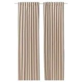 IKEA SANELA (ИКЕА САНЕЛА) — Штора, 2 шт, на ленте/светло-бежевый, 140x300 см — фото 1