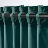 IKEA SANELA (ИКЕА САНЕЛА) — Штора, 2 шт, на ленте/темно-серый/бирюзовый, 140x300 см — фото 7