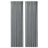 IKEA SANDSVINGEL (ИКЕА САНДСВИНГЕЛ) — Штора, 2 шт, на ленте/серая, 135x300 см — фото 1