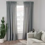 IKEA SANDSVINGEL (ИКЕА САНДСВИНГЕЛ) — Штора, 2 шт, на ленте/серая, 135x300 см — фото 7