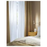 IKEA ROSENMANDEL (ИКЕА РОСЕНМАНДЕЛ) — Шторы, 1 пара, на ленте/желто-бежевые, 135x300 см — фото 2
