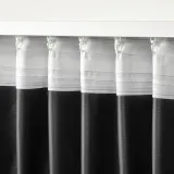 IKEA ROSENMANDEL (ИКЕА РОСЕНМАНДЕЛ) — Шторы блэкаут, пара, на ленте/серый, 135x300 см — фото 5