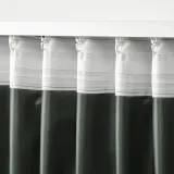 IKEA ROSENMANDEL (ИКЕА РОСЕНМАНДЕЛ) — Шторы блэкаут, пара, на ленте/темно-зеленый, 135x300 см — фото 5