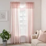 IKEA MOALISA (ИКЕА МОАЛИСА) — Штора, 2 шт, на ленте/розовый, 145x300 см — фото 5