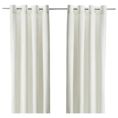 IKEA MERETE (ИКЕА МЕРЕТЕ) — Шторы, 1 пара, сетка/белый, 145x300 см