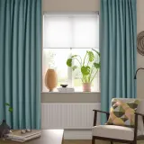 IKEA MAJGULL (ИКЕА МАЙГУЛЛ) — Шторы, 1 пара, на ленте/темно-серый/бирюзовый, 145x300 см — фото 2