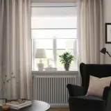 IKEA LENDA (ИКЕА ЛЕНДА) — Штора с креплением, 2 шт, на ленте/кремовая, 140x300 см — фото 3
