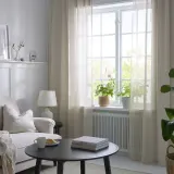 IKEA HÄLLEBRÄCKA (ИКЕА ХЭЛЛЕБРЭКА) — Шторы, 2 шт, на ленте/светло-бежевый, 145x300 см — фото 2