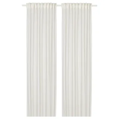 IKEA HÄLLEBRÄCKA (ИКЕА ХЭЛЛЕБРЭКА) — Шторы, 2 шт, на ленте/белые, 145x300 см