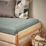 IKEA VÅRVIAL (ИКЕА ВОРВИАЛ) — Простыня для шезлонга на резинке, серо-зеленая, 80x200 см — фото 2
