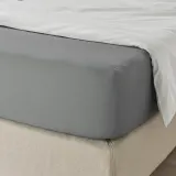 IKEA ULLVIDE (ИКЕА УЛЛВИДЕ) — Простыня на резинке, серая, 90x200 см — фото 2