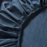 IKEA ULLVIDE (ИКЕА УЛЛВИДЕ) — Простыня на резинке, темно-синяя, 90x200 см — фото 5