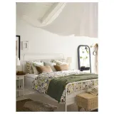 IKEA STRANDLUMMER (ИКЕА СТРАНДЛУММЕР) — Пододеяльник и наволочка, многоцветный/цветочный рисунок, 150x200/50x60 см — фото 6