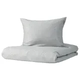 IKEA SPJUTVIAL (ИКЕА СПЙУТВИАЛ) — Пододеяльник и наволочка, светло-серый/меланж, 150x200/50x60 см — фото 1