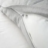 IKEA SPJUTVIAL (ИКЕА СПЙУТВИАЛ) — Пододеяльник и наволочка, светло-серый/меланж, 150x200/50x60 см — фото 4
