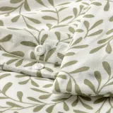 IKEA SORGMANTEL (ИКЕА СОРГМАНТЕЛ) — Пододеяльник и наволочка, белый/зеленый, 150x200/50x60 см — фото 4